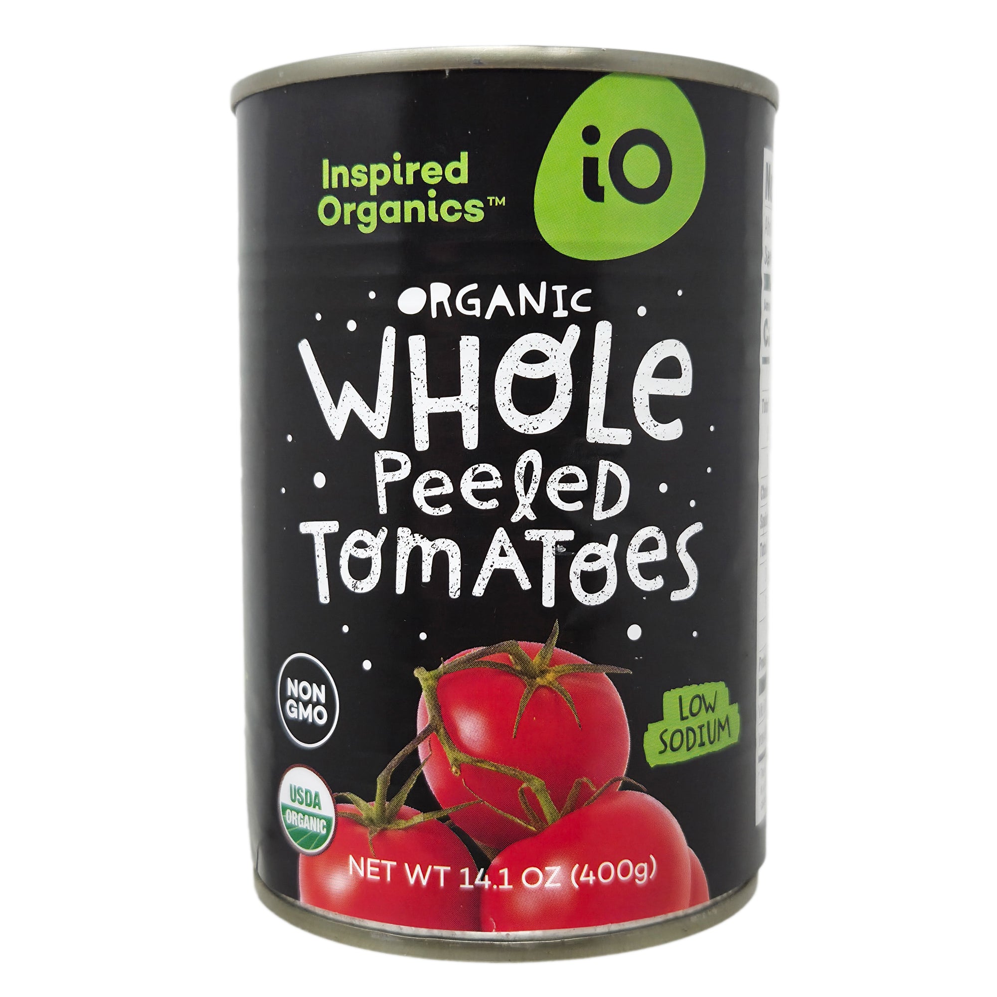Inspired Organics Low Sodium Whole Peeled Tomatoes - 14.1 oz